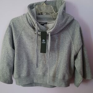 New Mono B Pull Over Hoodie Fleece Crop Hoodie